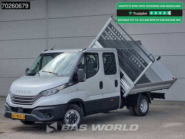 Iveco Daily 35C21 3 zijdige Kipper Dubbel Cabine 210PK 3.0L Dubbellucht Airco Cruise LED Camera Tipp