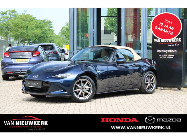 Mazda MX-5 Roadster 1.5 Skyactiv-G 132pk Kazari Tan Nappa Leder&Softtop 8,8" TFT Draadloze Carplay