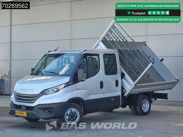 Iveco Daily 35C21 3 zijdige Kipper Dubbel Cabine 210PK 3.0L Dubbellucht Airco Cruise LED Camera Tipp