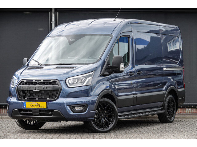 Ford Transit L2H2 | 165Pk A8 Aut. | Raptor Edition | 2x Schuifdeur | Nieuw Model | Chrome Blue