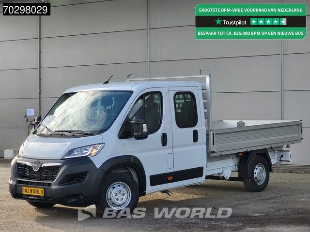 Opel Movano 140PK Open Laadbak Dubbel Cabine Airco Cruise Euro6 Pritsche Airco Cruise control