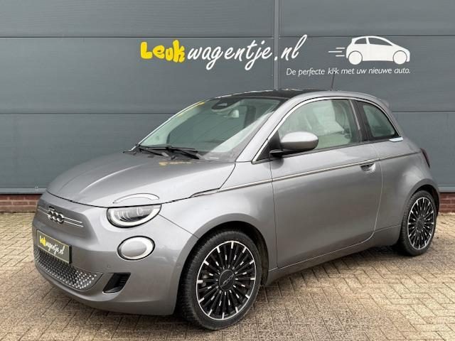 Fiat 500 La Prima 42 kWh *carplay *camera *pano *leder *17"