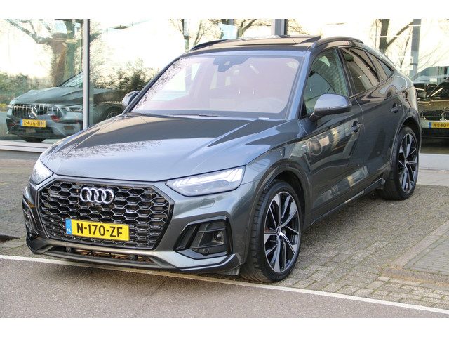Audi Q5 Sportback 55 TFSI e S-LINE LUCHTVERING PANO-DAK DEALER OND BTW-AUTO!