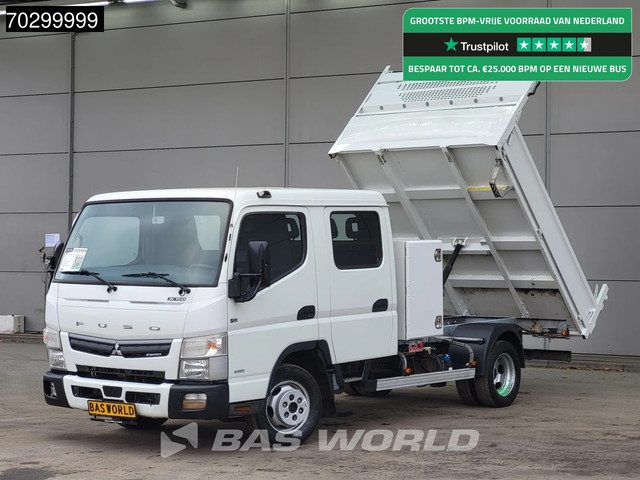 Fuso Canter 3C15 3.0L Kipper met Kist Dubbel Cabine Dubbellucht 3,5t Trekhaak 150PK Airco Euro6 Tipp