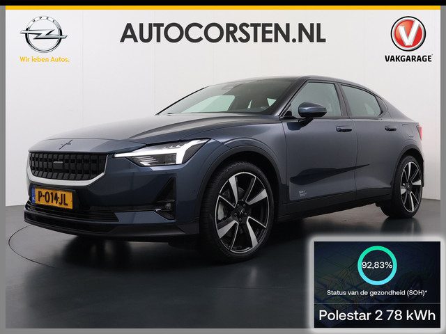 Polestar 2 Long Range 78kWh SOH 92% Leer Panoramadak Adap.Cruise Trekhaak Harman/Kardon®-Audio Memor