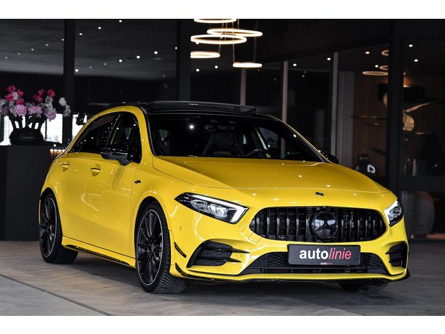 Mercedes-Benz A-Klasse AMG 35 4MATIC Edition 1 Aero. Schaal, Pano, Perf stuur, Keyless, Camera, Dode
