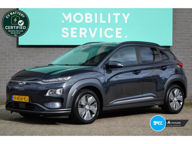 Hyundai Kona EV Premium 64 kWh SOH 94% 3FASE Clima ACC CarPlay Leder LED Cam