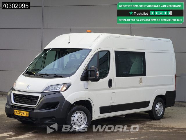 Peugeot Boxer 110pk Dubbel Cabine L2H2 Trekhaak Airco Cruise Camera Euro6 L2 DC Doka Mixto Airco Cru