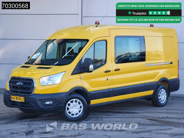 Ford Transit 130pk Dubbel Cabine 2x Schuifdeur L3H2 Trekhaak Airco Cruise Parkeersensoren Euro6 L3 D