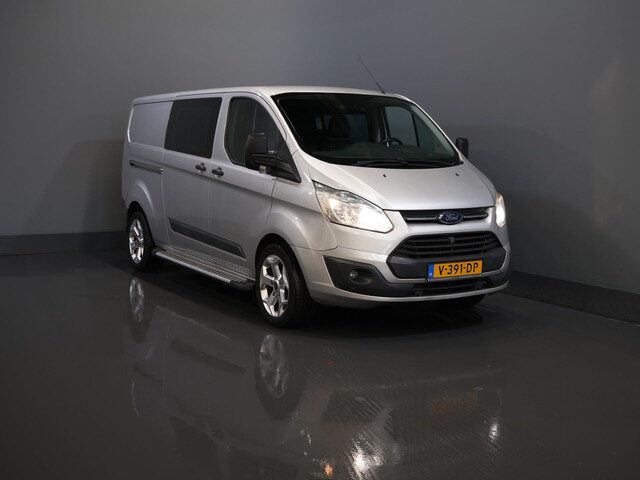 Ford Transit Custom 2.2 TDCI Trend Dubbel Cabine DC L2 BPM VRIJ! NL Auto/ Leder/ Stoelverw./ Camera/