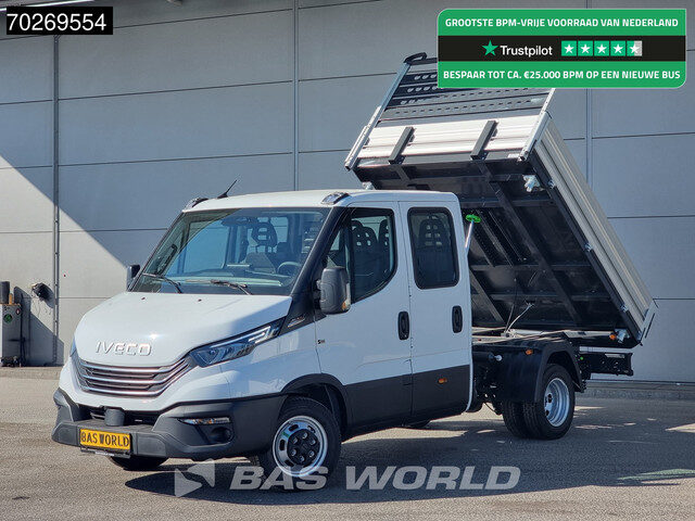 Iveco Daily 35C21 BPM VRIJ! 3 zijdige Kipper Dubbel Cabine 210PK 3.0L Dubbellucht Airco Cruise LED C