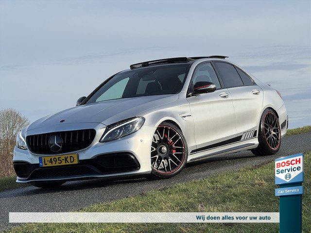 Mercedes-Benz C-Klasse C63 S AMG 600PK Edition1 / Pano / Downpipes / Head-up / Schaal stoelen / Burm