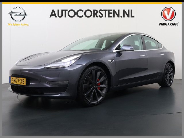 Tesla Model 3 Performance 513pk AWD Lmv 20" AutoPilot Panoramadak Adaptive Cruise Camera's Leer Pdc