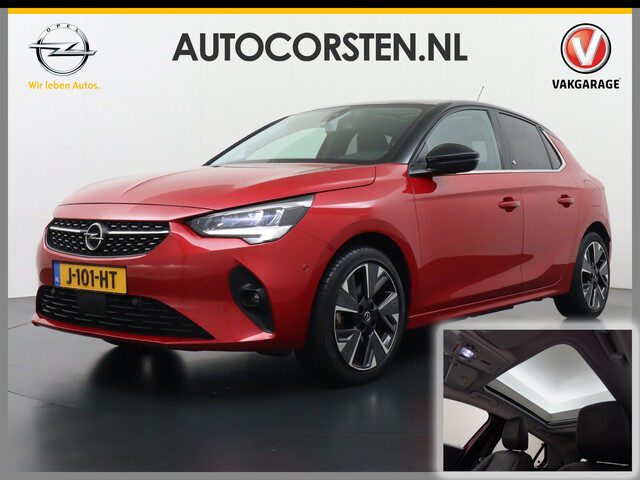 Opel Corsa-e 50kWh Elegance Soh 90% Leder Panoramadak 360°Camera Zwart Dak Navi Ecc Apple Carplay An