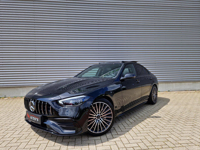 Mercedes-Benz C-Klasse 200 AMG Night Panodak 360camera Burmester Sfeerverlichting Multibeam Dodehoek