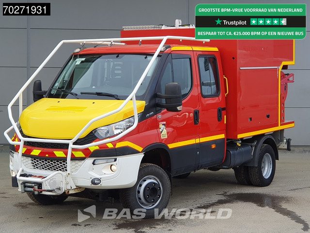 Iveco Daily 70C17 4x4 Achleitner Firetruck Brandweerwagen AWD Allrad Camper 1200liter Airco Dubbel c