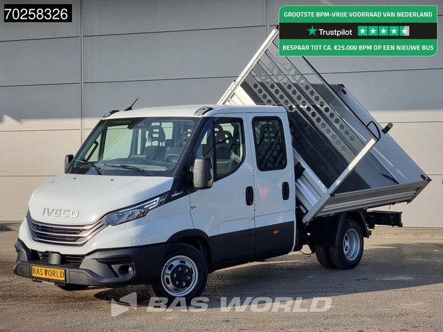 Iveco Daily 35C21 BPM VRIJ! 3-Zijdige Kipper Dubbel Cabine 210PK 3.0L Dubbellucht 3,5t Trekhaak ACC