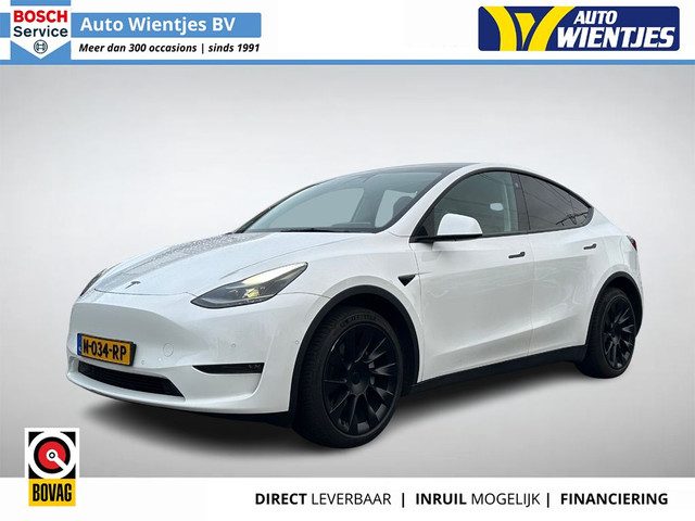 Tesla Model Y Long Range AWD 75kWh | SOH 90% | Leer | Pano | Trekhaak