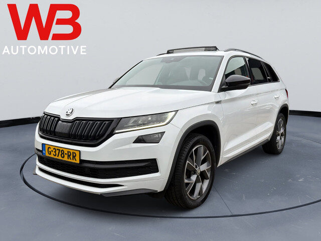 Škoda Kodiaq 1.5 TSI Sportline Business, adapt. Cruise, Pano, Trekhaak, Automaat, Carplay, Sfeerverl