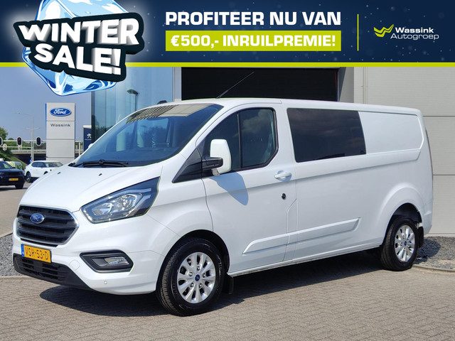 Ford Transit Custom 2.0 TDCi 130PK 300 L2H1 Limited Dubbele Cabine | Wintersale | Navigatie | Trekha
