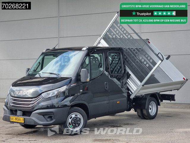 Iveco Daily 35C21 3 zijdige Kipper Dubbel Cabine 210PK 3.0L Dubbellucht Airco Cruise LED Camera Tipp