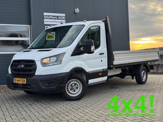 Ford Transit 350 2.0 TDCI 131pk L3 AWD 4x4 Pick-up | Trekhaak 2800KG | 3.66m laadbak | Airco | Cruis