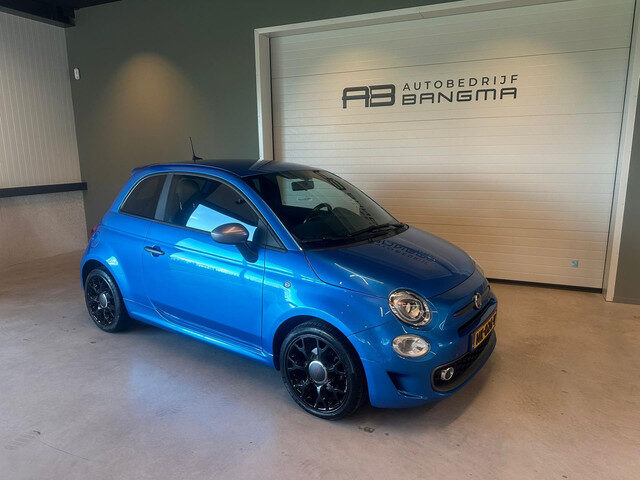 Fiat 500 0.9 TwinAir TURBO SPORT-uitv/AIRCO/SPORTSTOELEN/LEER/NAVIGATIE/BLUETOOTH/LANE ASSIST/ZWARTE