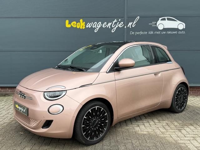 Fiat 500e La Prima 42 kWh *carplay *camera *leer *pano